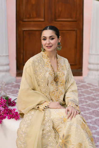 Maryum N Maria | Eid Luxury Lawn 25 | AFSANEH - MS50148 L Yellow Lawn
