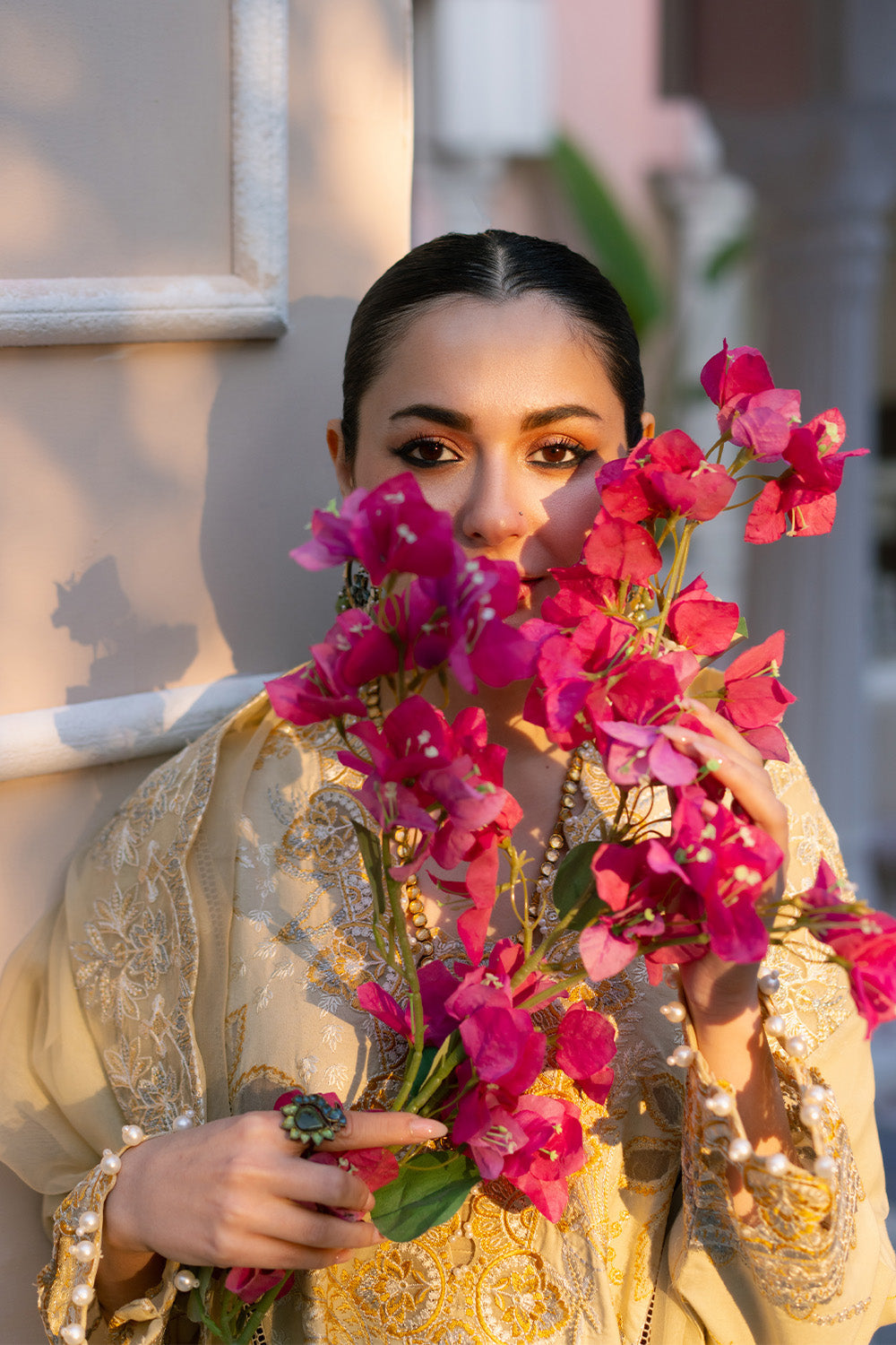 Maryum N Maria | Eid Luxury Lawn 25 | AFSANEH - MS50148 M Yellow Lawn