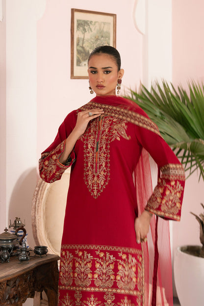 Maryum N Maria | Eid Luxury Lawn 25 | AZIN - MS50155 M Red Lawn