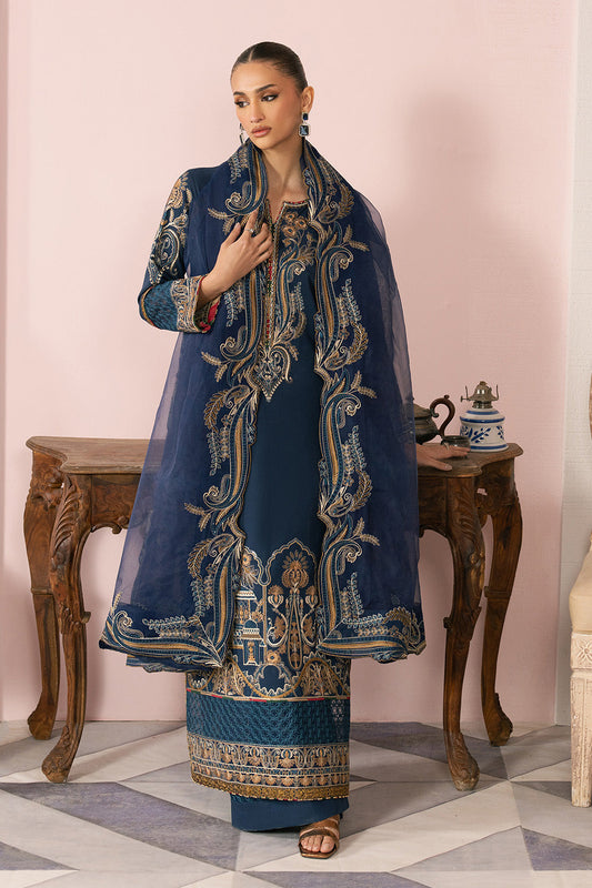 Maryum N Maria | Eid Luxury Lawn 25 | ARA - MS50160 XS Navy Blue Lawn