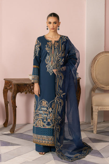 Maryum N Maria | Eid Luxury Lawn 25 | ARA - MS50160 L Navy Blue Lawn