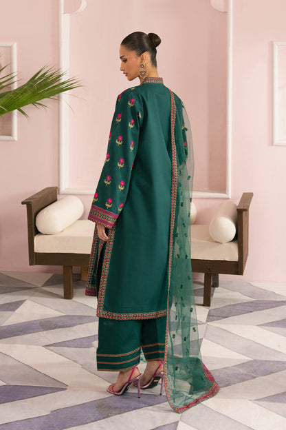 Maryum N Maria | Eid Luxury Lawn 25 | AVIZEH - MS50162 S Teal Green Lawn