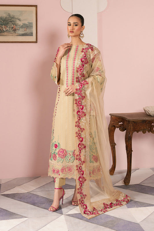 Maryum N Maria | Eid Luxury Lawn 25 | ANOOSHEH - MS50164 XS Beige Lawn
