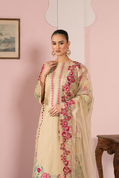 Maryum N Maria | Eid Luxury Lawn 25 | ANOOSHEH - MS50164 M Beige Lawn