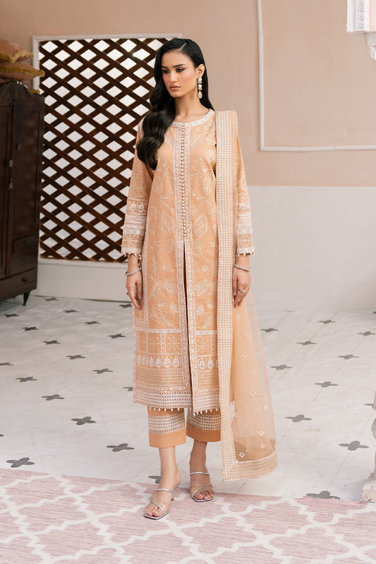 Maryum N Maria | Eid Luxury Lawn 25 | AFSHAN - MS50165 XS Peach Hue Lawn