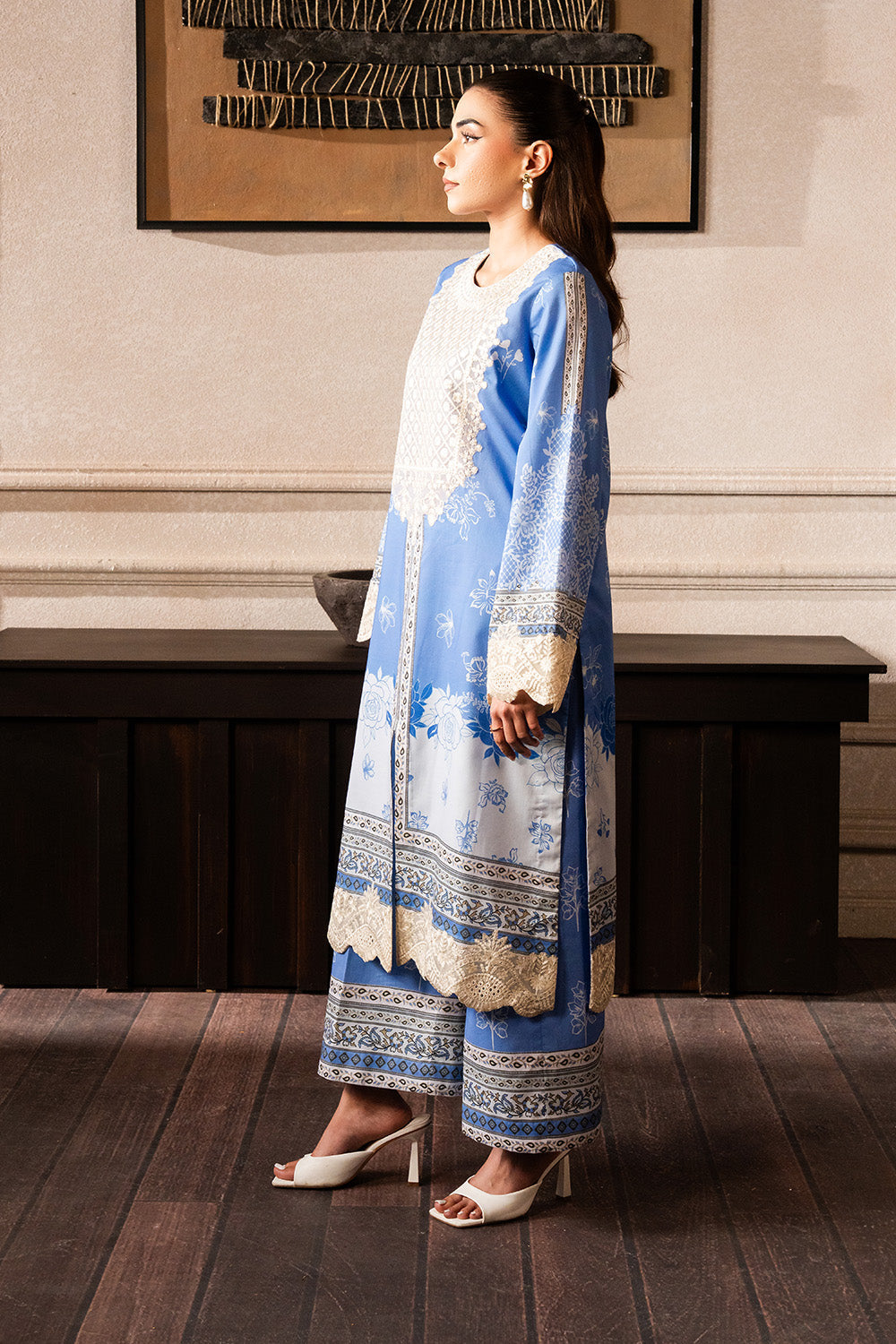 Maryum N Maria | Mah Casual Pret | ZARA - MS50426 S Denium Blue Lawn