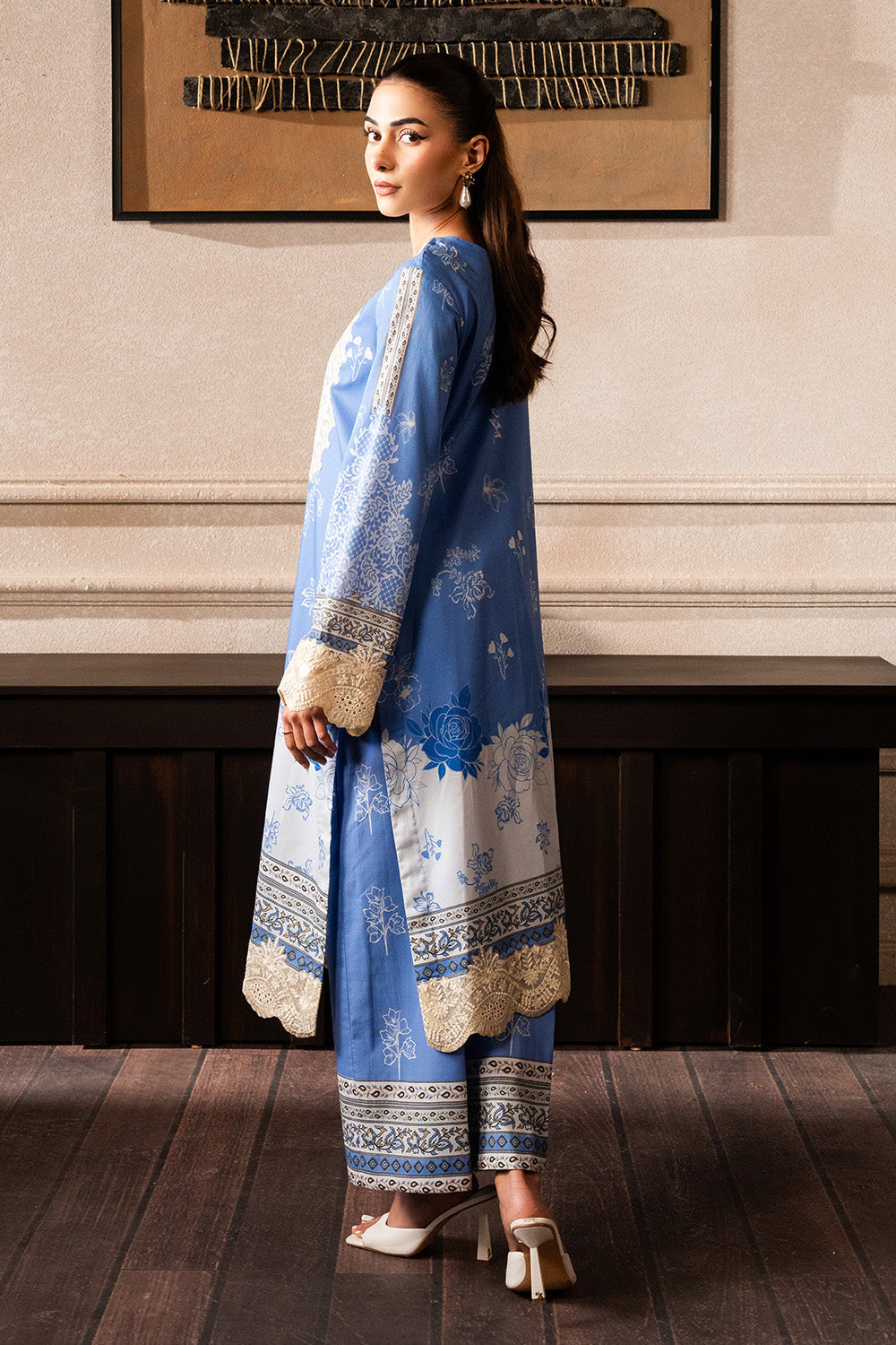 Maryum N Maria | Mah Casual Pret | ZARA - MS50426 M Denium Blue Lawn