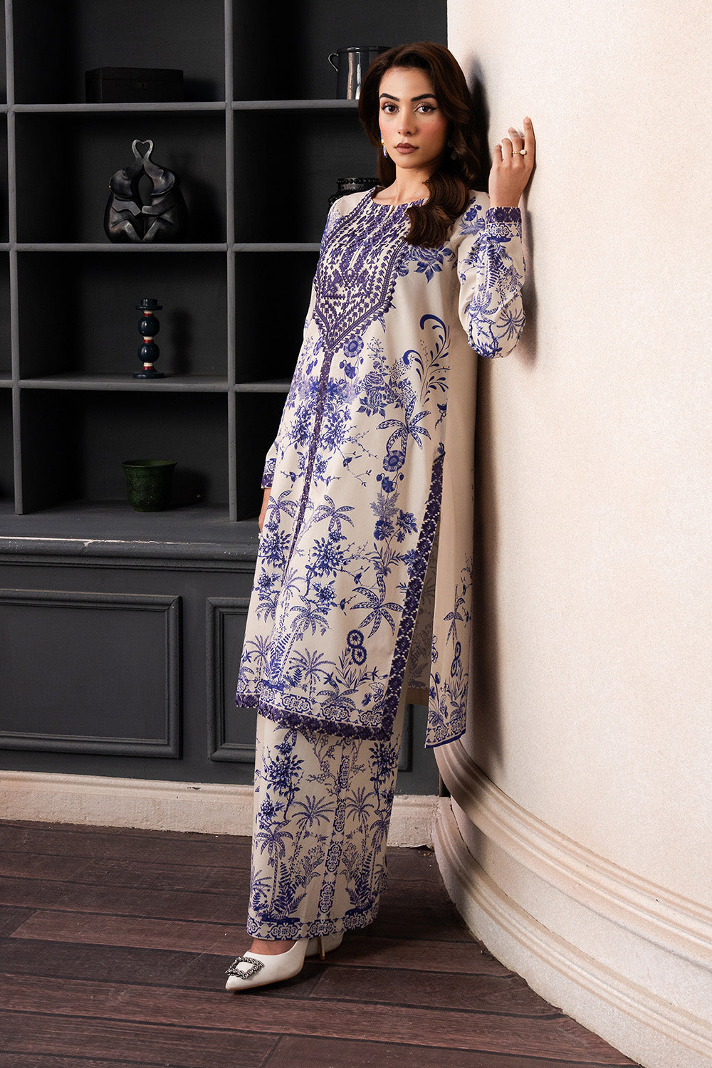 Maryum N Maria | Mah Casual Pret | ZYRA - MS50427 M Light Gray Lawn
