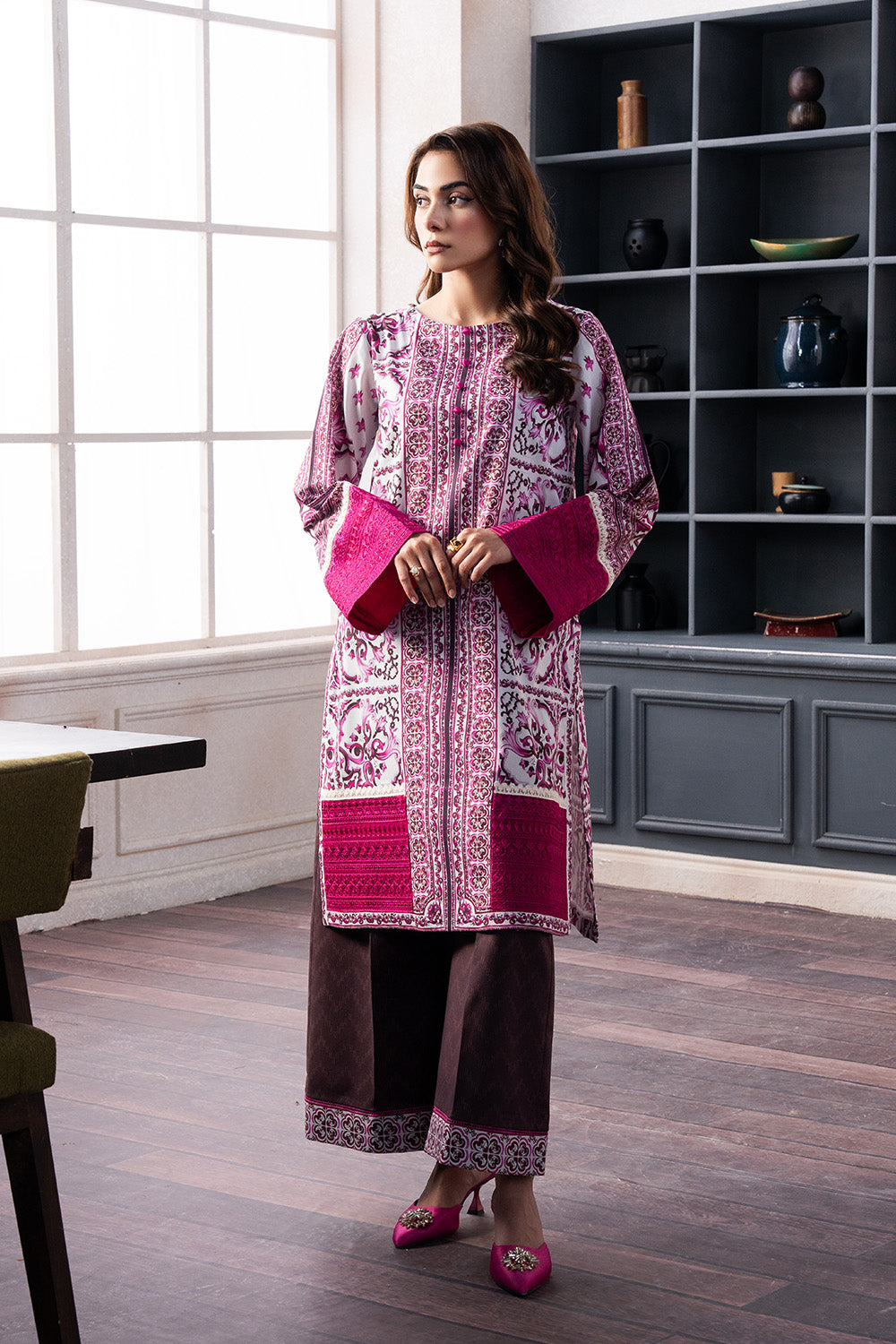 Maryum N Maria | Mah Casual Pret | DIORA - MS50429 XS Maroon Lawn