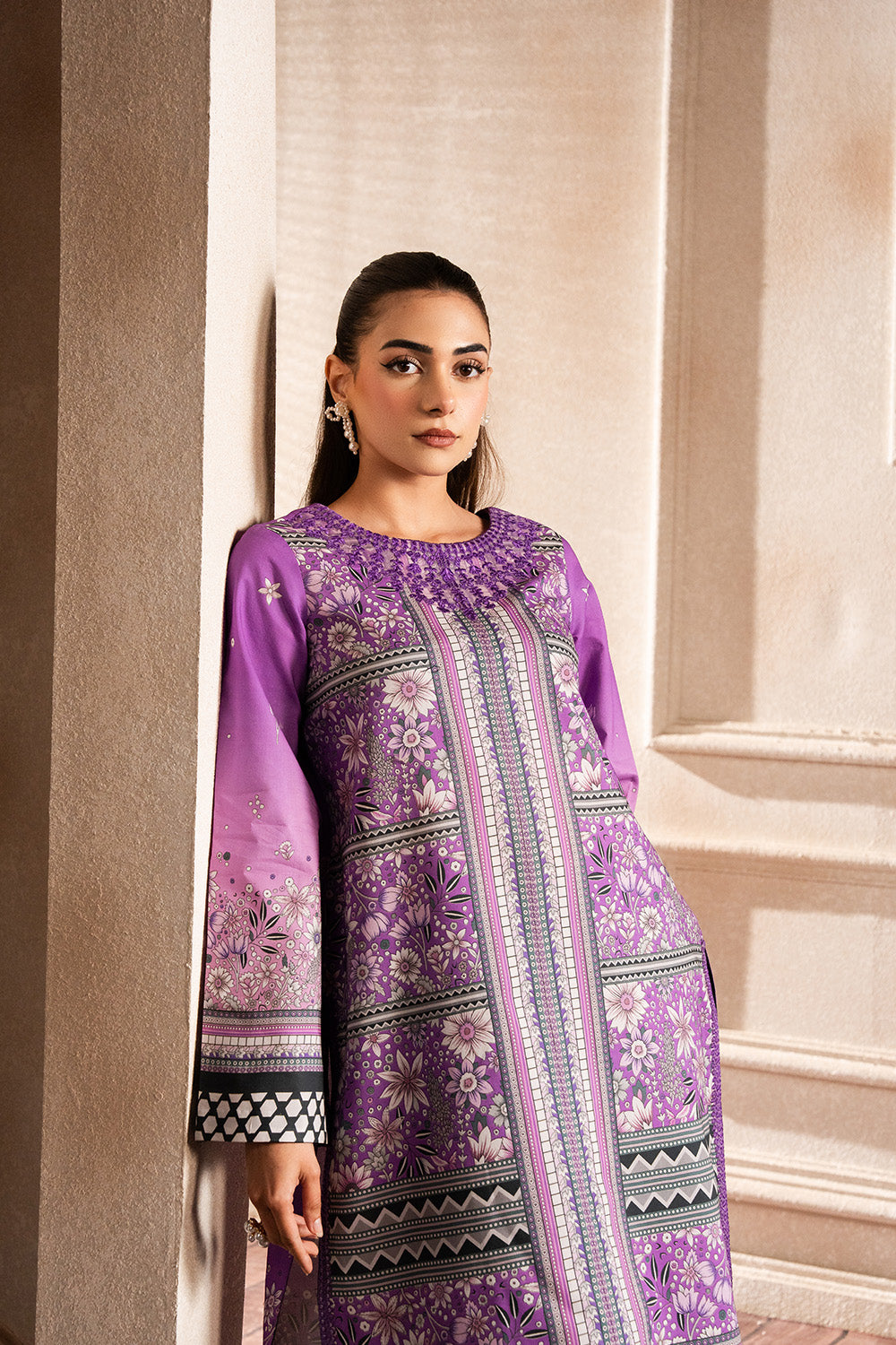 Maryum N Maria | Mah Casual Pret | EVERLY - MS50432 L Purple Lawn