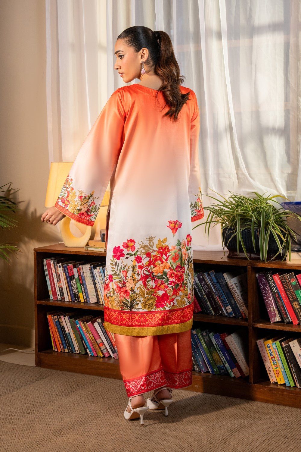 Maryum N Maria | Aurora Collection | JESMYN - MS50496 S Pinkish Orange Crepe