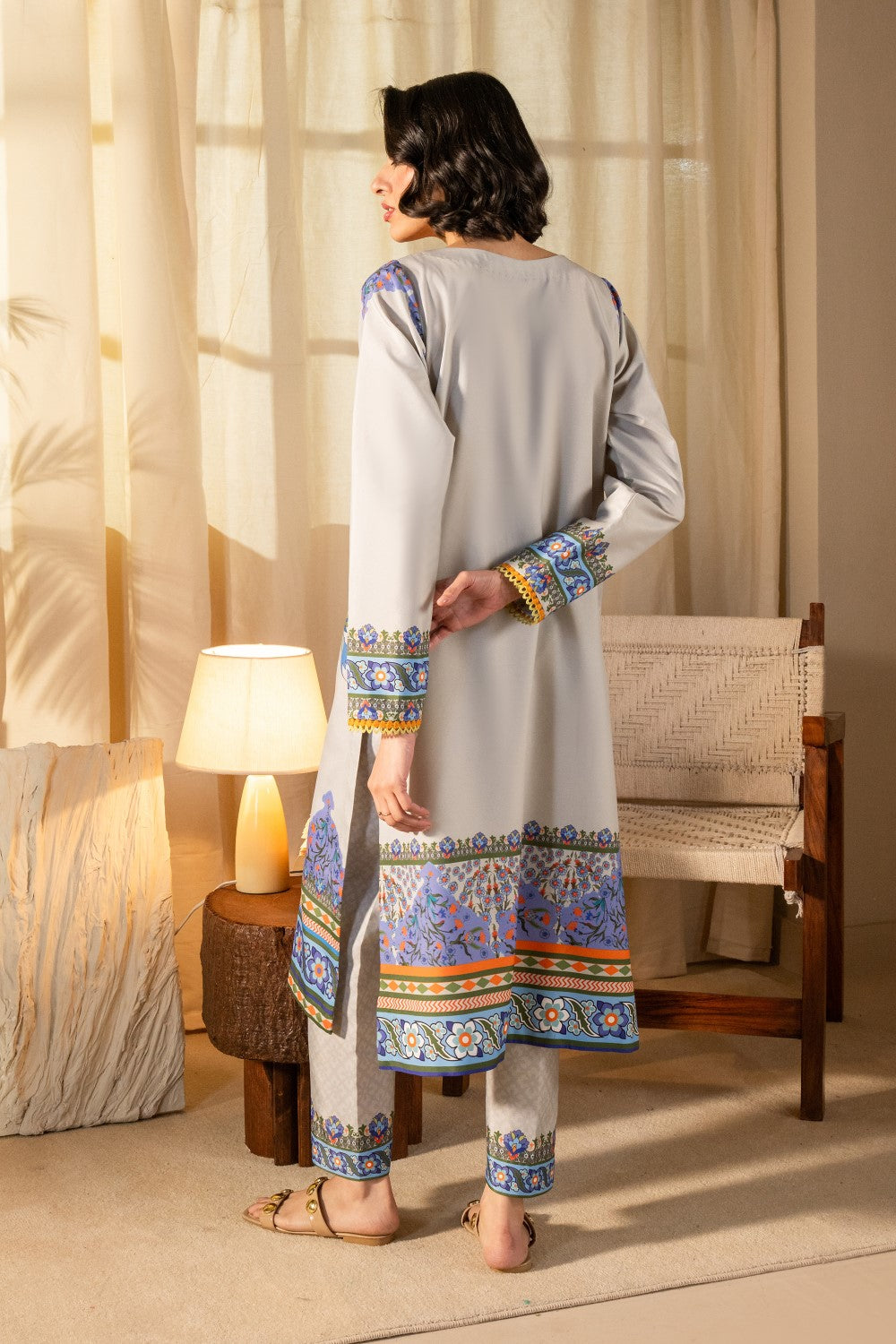 Maryum N Maria | Aurora Collection | KAHANI - MS50513 S Gray Crepe