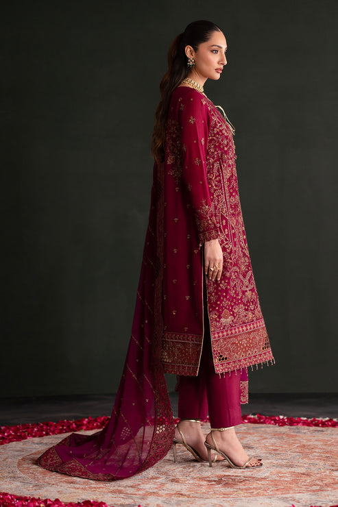 Emaan Adeel | Nooresha Formals 25 | Nishta Custom Size Red Chiffon