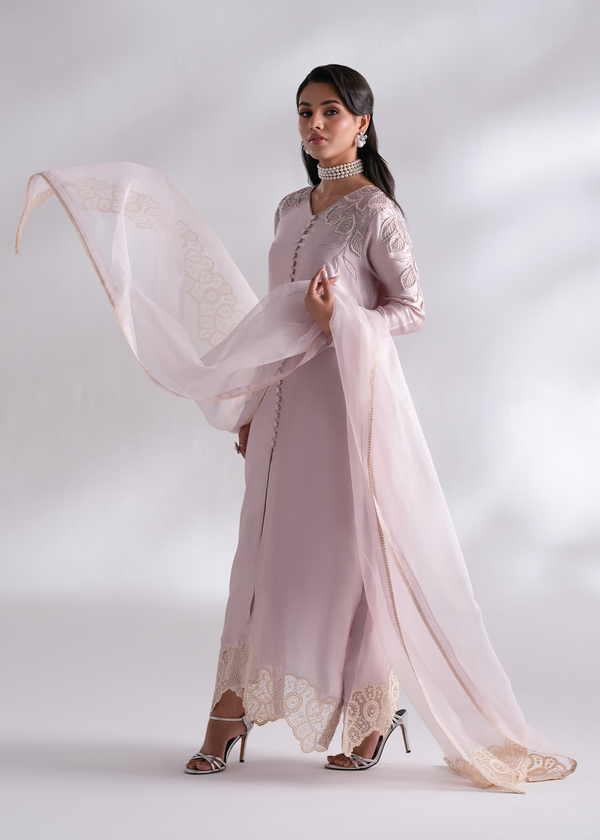 Mehak Yaqoob | Enchante The Luxe Edit | Fluorite XL Light Pink Pure Sheesha Silk
