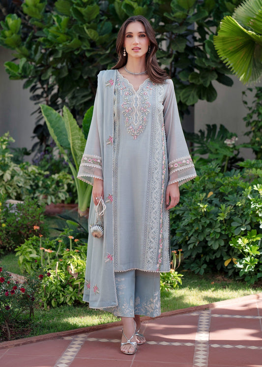 Mehak Yaqoob | Marvi Festives | Nova XS Poly Cotton Slub Sky Blue