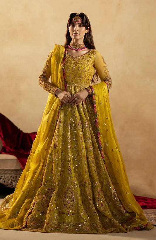 Maryum N Maria | Zamani Beghum Formals 23 | Peridot-(MW23-511) - Pakistani Designer Dress - by Maryum N Maria | Type: Bridal - 100% Original at Saira Sultan