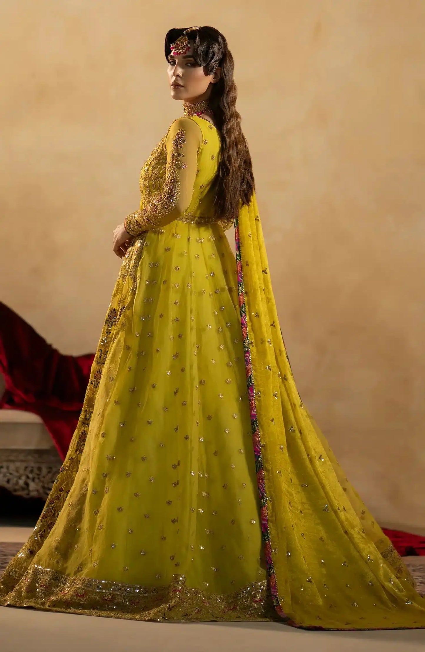 Maryum N Maria | Zamani Beghum Formals 23 | Peridot-(MW23-511) - Pakistani Designer Dress - by Maryum N Maria | Type: Bridal - 100% Original at Saira Sultan
