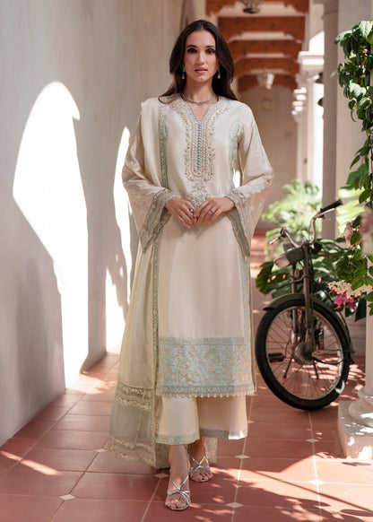 Mehak Yaqoob | Marvi Festives | Luna XS Beige Tussar Silk