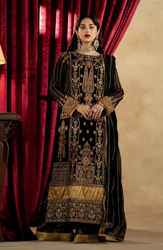 Maryum N Maria | Zamani Beghum Formals 23 | Amber-(MW23-519) - Pakistani Designer Dress - by Maryum N Maria | Type: Bridal - 100% Original at Saira Sultan