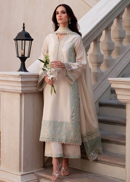 Mehak Yaqoob | Marvi Festives | Luna L Beige Tussar Silk