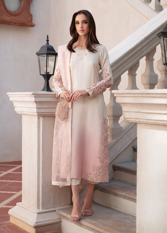 Mehak Yaqoob | Marvi Festives | Mila XS Light Pink Tussar Silk