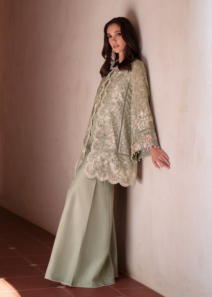 Mehak Yaqoob | Marvi Festives | Eva L Green White Poly Cotton Slub