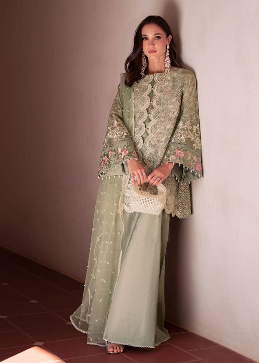 Mehak Yaqoob | Marvi Festives | Eva XS Green White Poly Cotton Slub