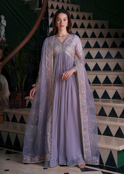 Mehak Yaqoob | Marvi Festives | Stella S Light Lavender Chiffon