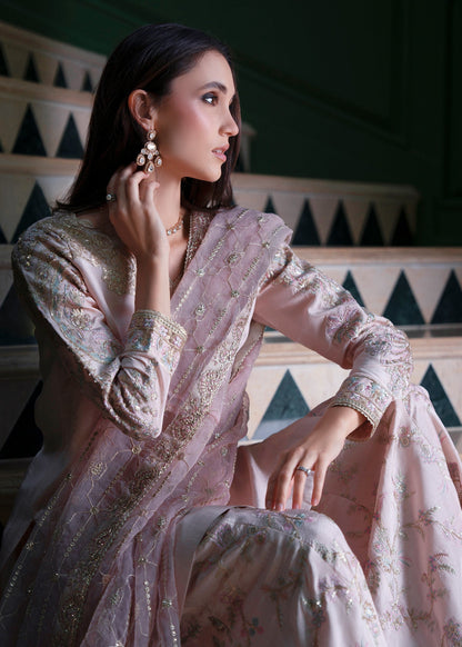 Mehak Yaqoob | Marvi Festives | Maya XL Baby Pink Tussar Silk
