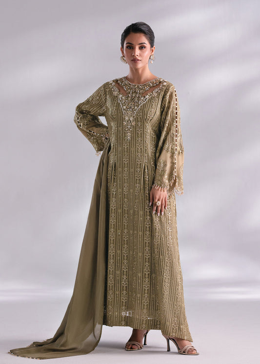 Mehak Yaqoob | Enchante The Luxe Edit | Peridot XS Olive Chiffon