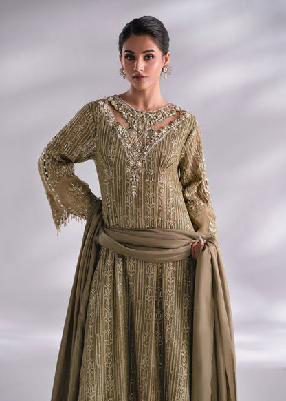 Mehak Yaqoob | Enchante The Luxe Edit | Peridot M Olive Chiffon