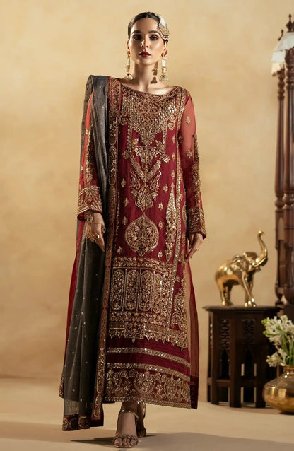 Maryum N Maria | Zamani Beghum Formals 23 | Ruby-(MW23-517) - Pakistani Designer Dress - by Maryum N Maria | Type: Bridal - 100% Original at Saira Sultan