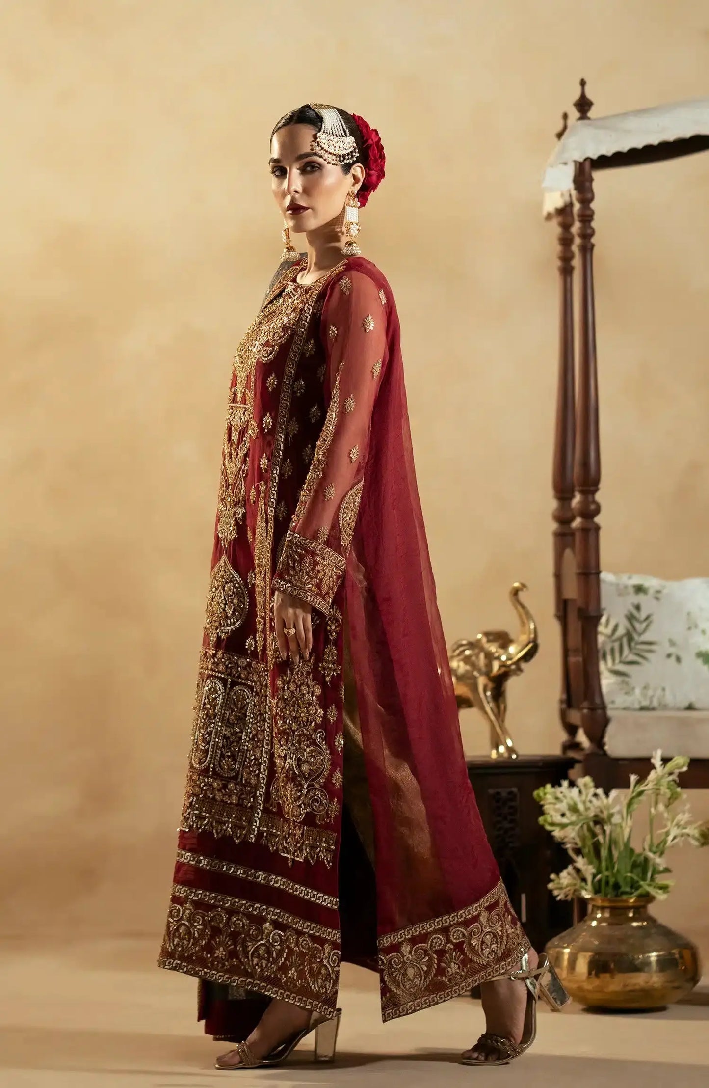 Maryum N Maria | Zamani Beghum Formals 23 | Ruby-(MW23-517) - Pakistani Designer Dress - by Maryum N Maria | Type: Bridal - 100% Original at Saira Sultan