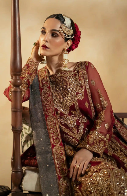 Maryum N Maria | Zamani Beghum Formals 23 | Ruby-(MW23-517) - Pakistani Designer Dress - by Maryum N Maria | Type: Bridal - 100% Original at Saira Sultan