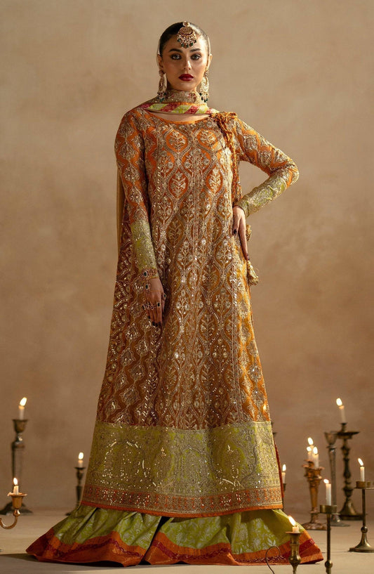 Maryum N Maria | Zamani Beghum Formals 23 | Citrine-(MW23-515) - Pakistani Designer Dress - by Maryum N Maria | Type: Bridal - 100% Original at Saira Sultan