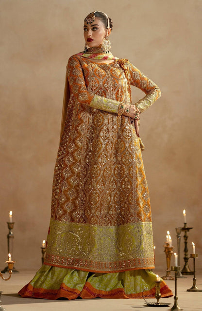 Maryum N Maria | Zamani Beghum Formals 23 | Citrine-(MW23-515) - Pakistani Designer Dress - by Maryum N Maria | Type: Bridal - 100% Original at Saira Sultan