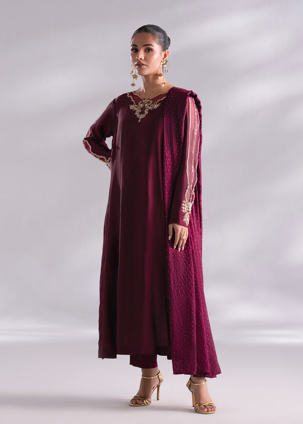 Mehak Yaqoob | Enchante The Luxe Edit | Garnet XS Magenta Pure Sheesha Silk
