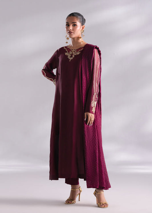 Mehak Yaqoob | Enchante The Luxe Edit | Garnet XS Magenta Pure Sheesha Silk