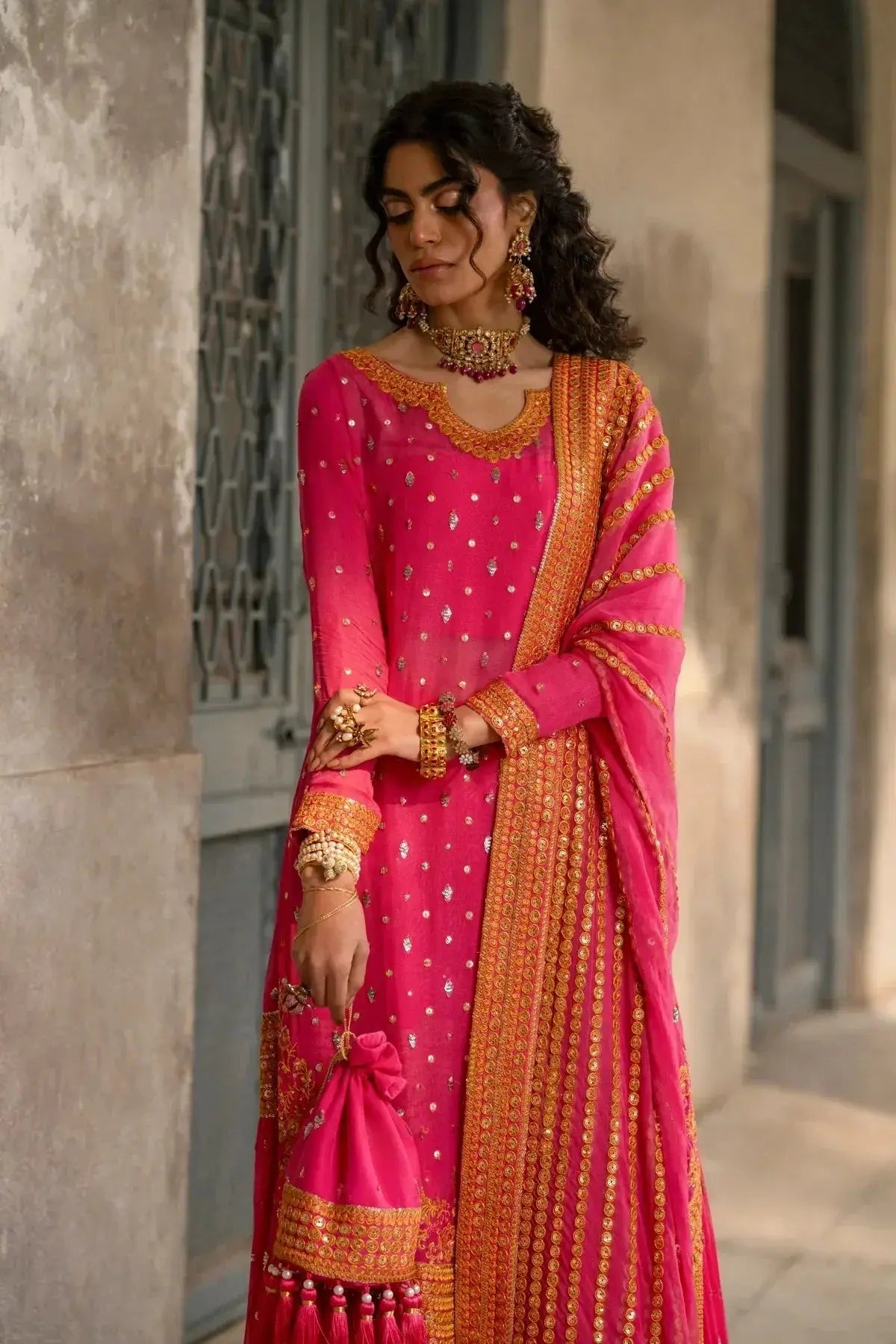 Erum Khan | Mannat Formals | Rangoli - Pakistani Designer Dress - by Erum Khan | Type: Bridal - 100% Original at Saira Sultan