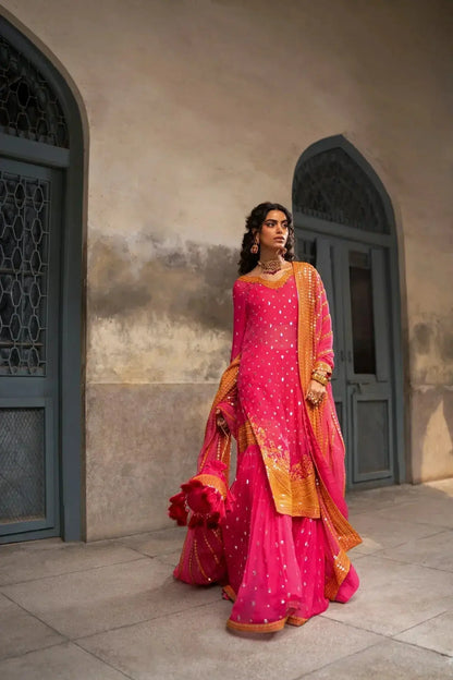 Erum Khan | Mannat Formals | Rangoli - Pakistani Designer Dress - by Erum Khan | Type: Bridal - 100% Original at Saira Sultan