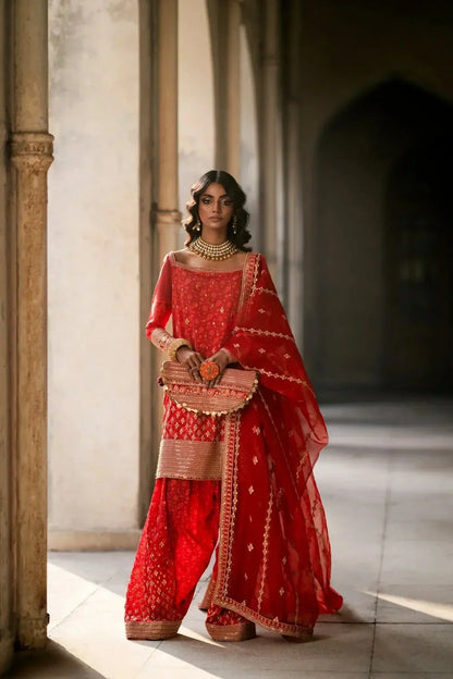 Erum Khan | Mannat Formals | Gulnaar - Pakistani Designer Dress - by Erum Khan | Type: Bridal - 100% Original at Saira Sultan