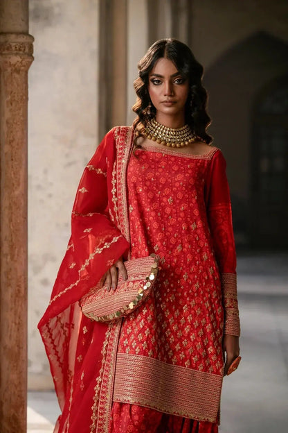 Erum Khan | Mannat Formals | Gulnaar - Pakistani Designer Dress - by Erum Khan | Type: Bridal - 100% Original at Saira Sultan