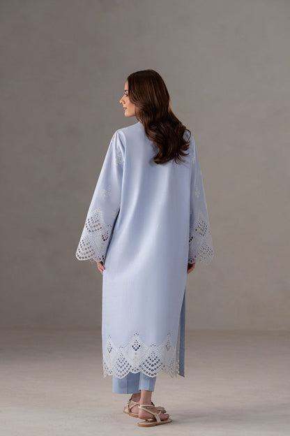 Akbar Aslam | Pret Lawn | Misty S LIight blue Grey Lawn