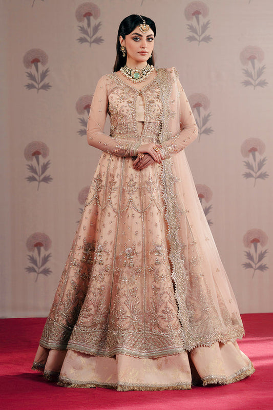 Zarposh | Maharani Wedding Collection | Dilara XS Peach Net