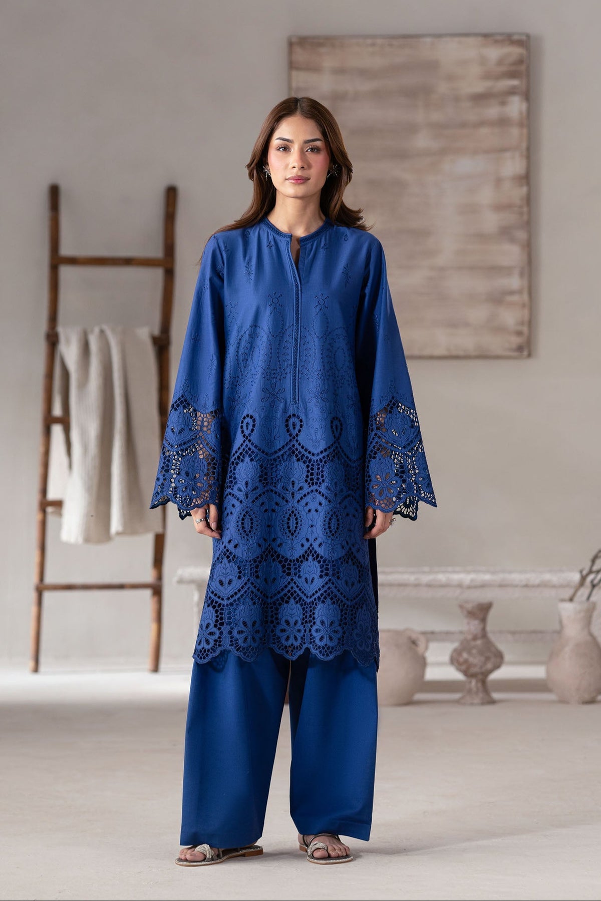 Akbar Aslam | Pret Lawn | Vanta XS Cobalt Blue Lawn