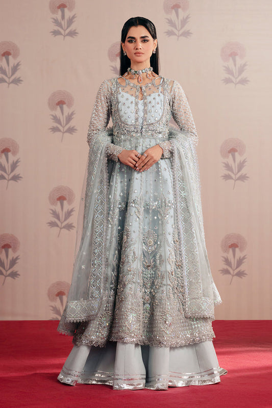 Zarposh | Maharani Wedding Collection | Savera XS Ice Blue Net