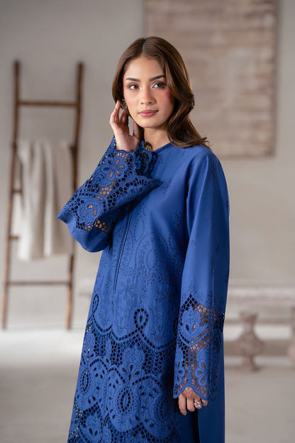 Akbar Aslam | Pret Lawn | Vanta L Cobalt Blue Lawn