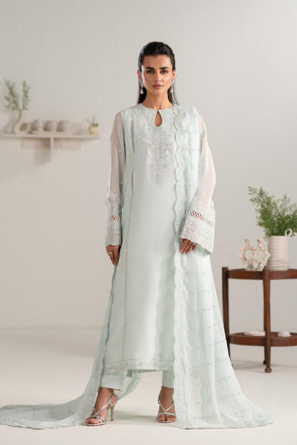 Akbar Aslam | Formal Pret | Parizah XS Ice Blue Chiffon