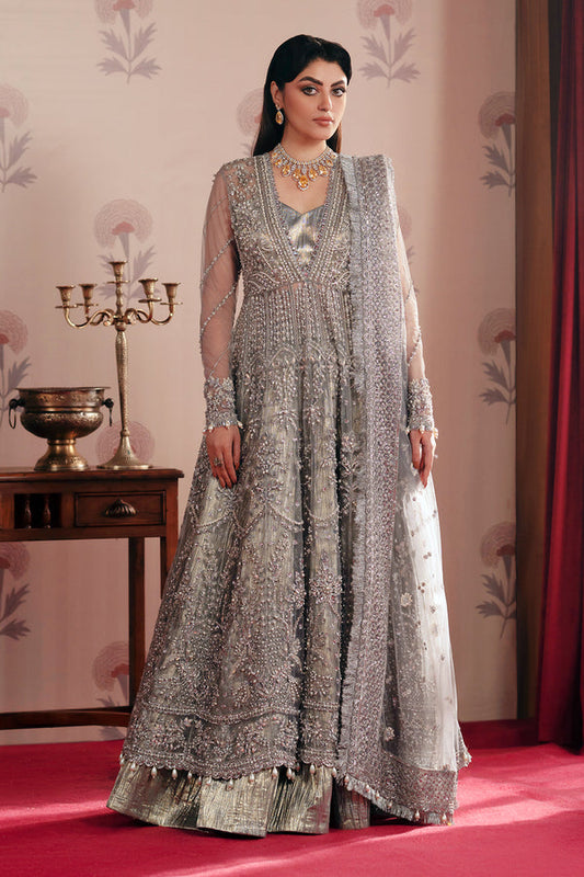 Zarposh | Maharani Wedding Collection | Shahana XS Gray Net