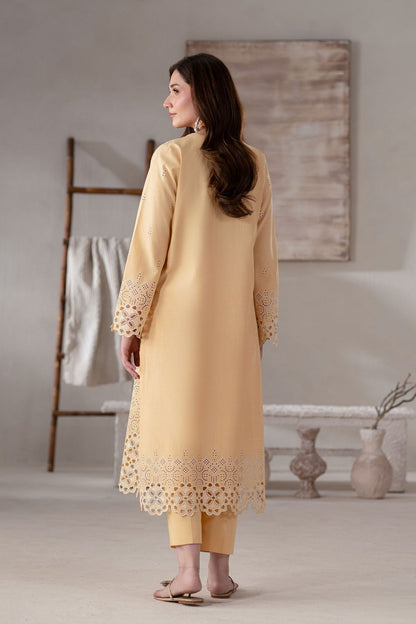 Akbar Aslam | Pret Lawn | Olen S Pale Yellow Lawn
